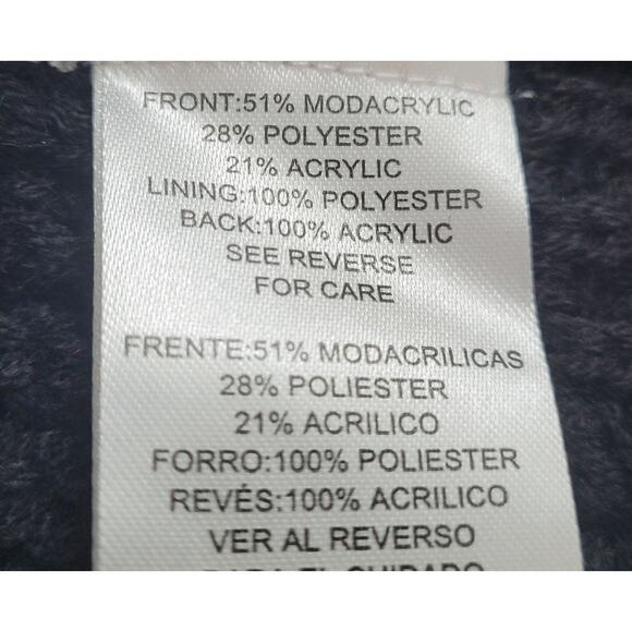 Joseph A Womens Multicolor Chevron Faux Fur Warm Cozy Open Front Vest Size L - Picture 6 of 7